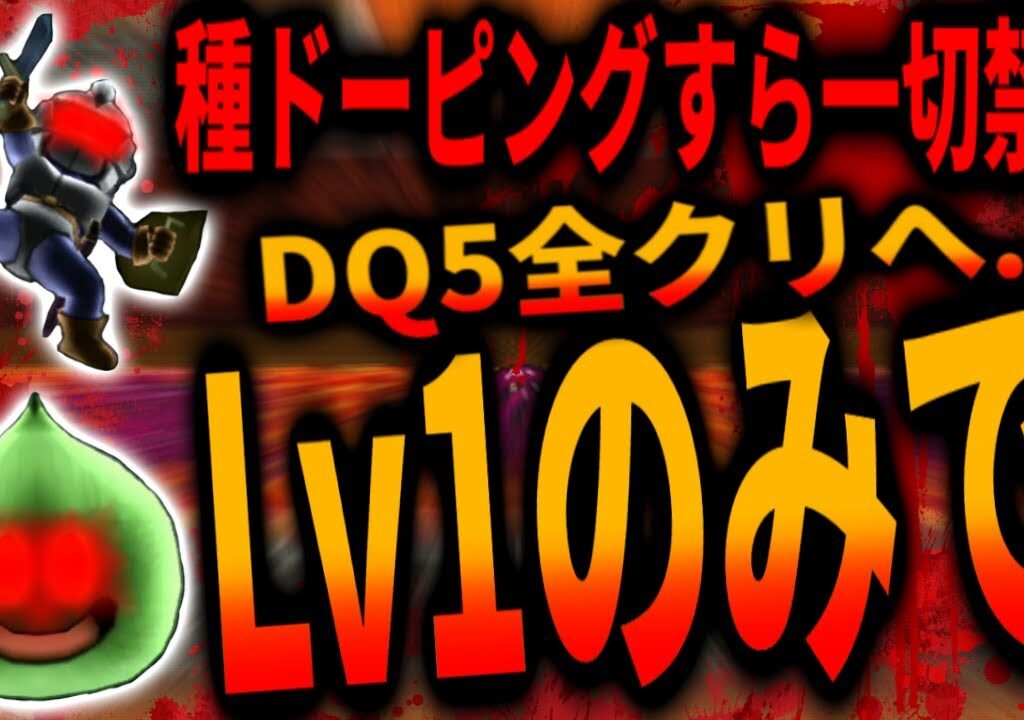 【DQ5】RPGの常識を覆す！ドーピング一切禁止でLv1のキャラだけでDQ5全クリへ！1章・ドラクエ5/Clearing DQ5 with only Lv1 characters!