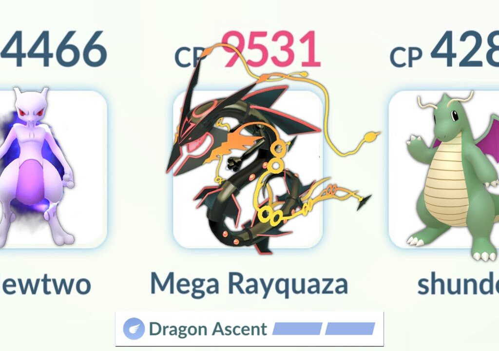 using MEGA RAYQUAZA (#1 DRAGON) in Mega Master League (Pokemon GO)